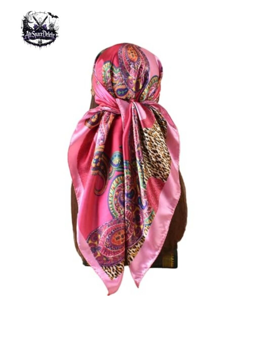 Women Silk Satin Hair Bandana Scarf Paisley Square Neckerchief Wrap